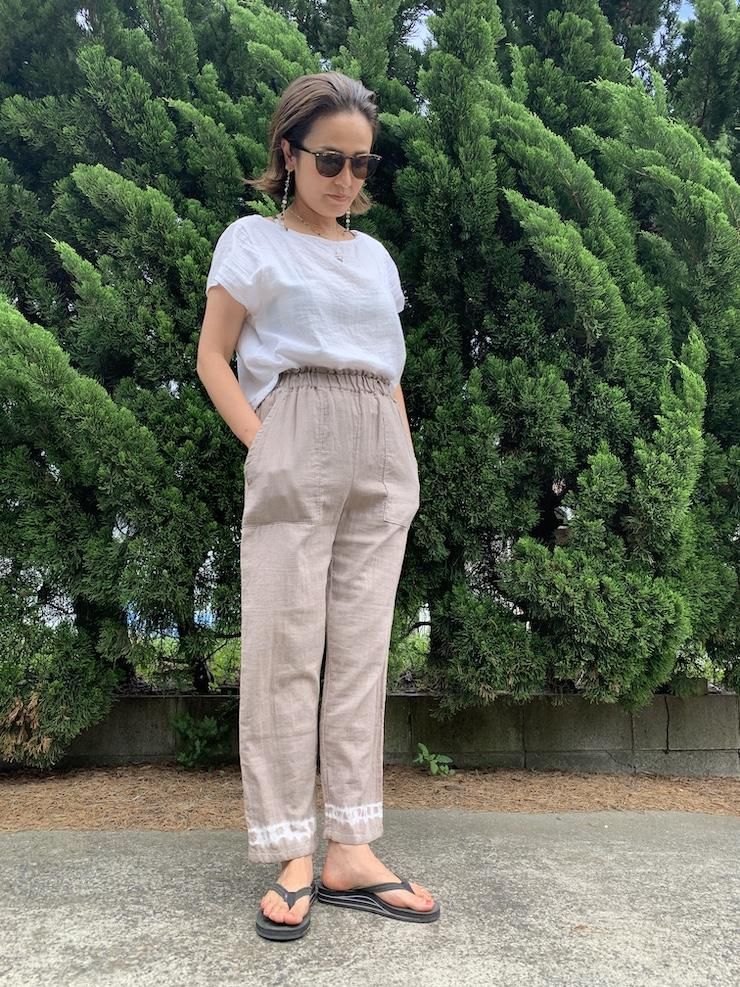 W gauze Easy Pants Ginkgo 