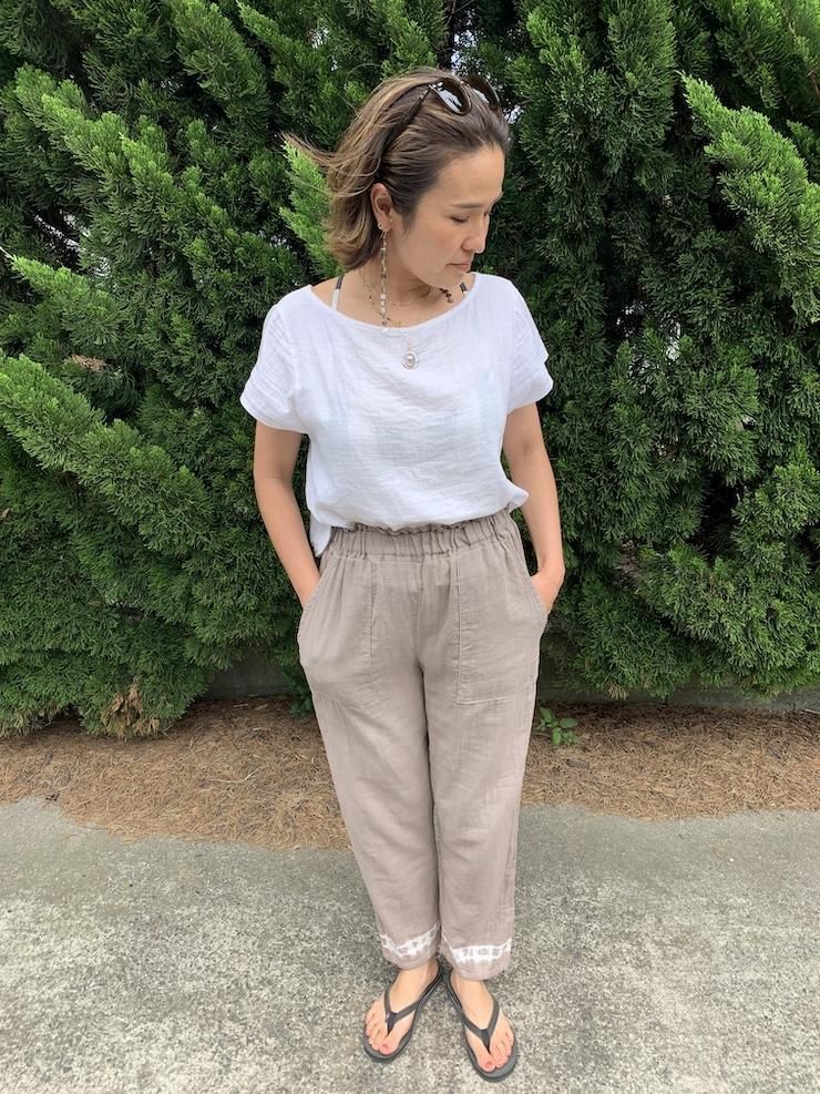 W gauze Easy Pants Ginkgo 