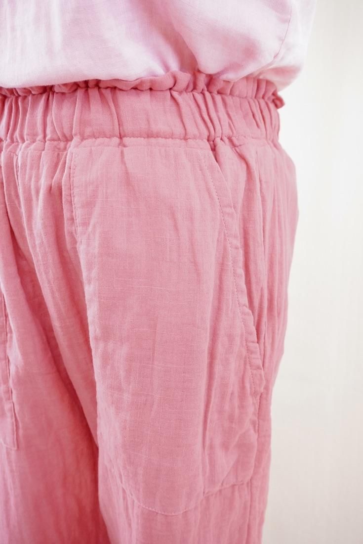 W gauze Easy Pants Bougainvillea 