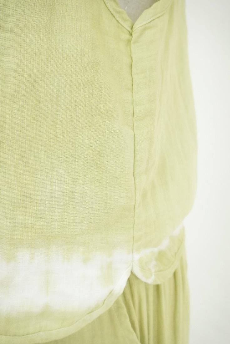 W gauze Back Open Tank Ginkgo 