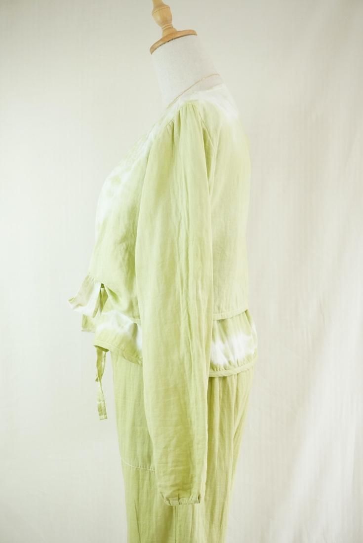 W gauze Ribbon Cardigan  Ginkgo 