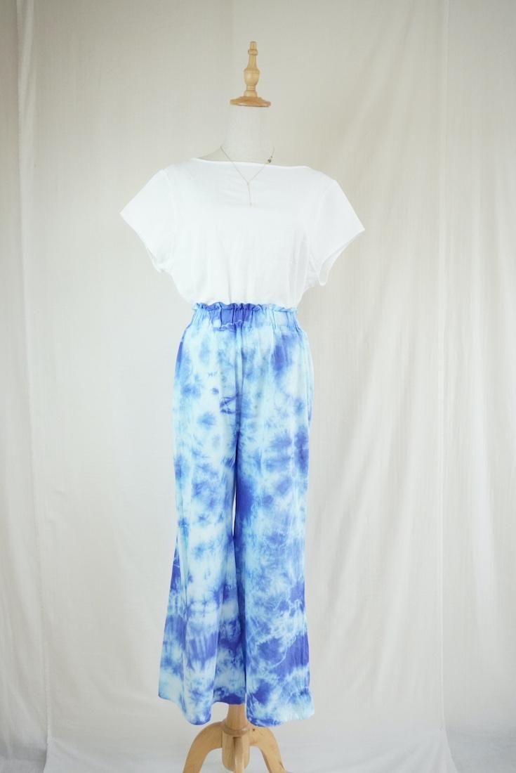 Cotton Relax Pants  Horizon All SHIBORI 