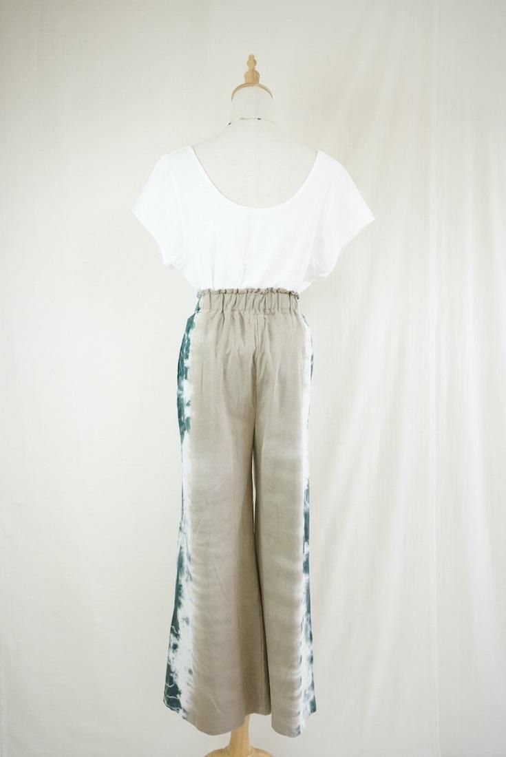 Cotton Relax Pants  Taupe x Black 