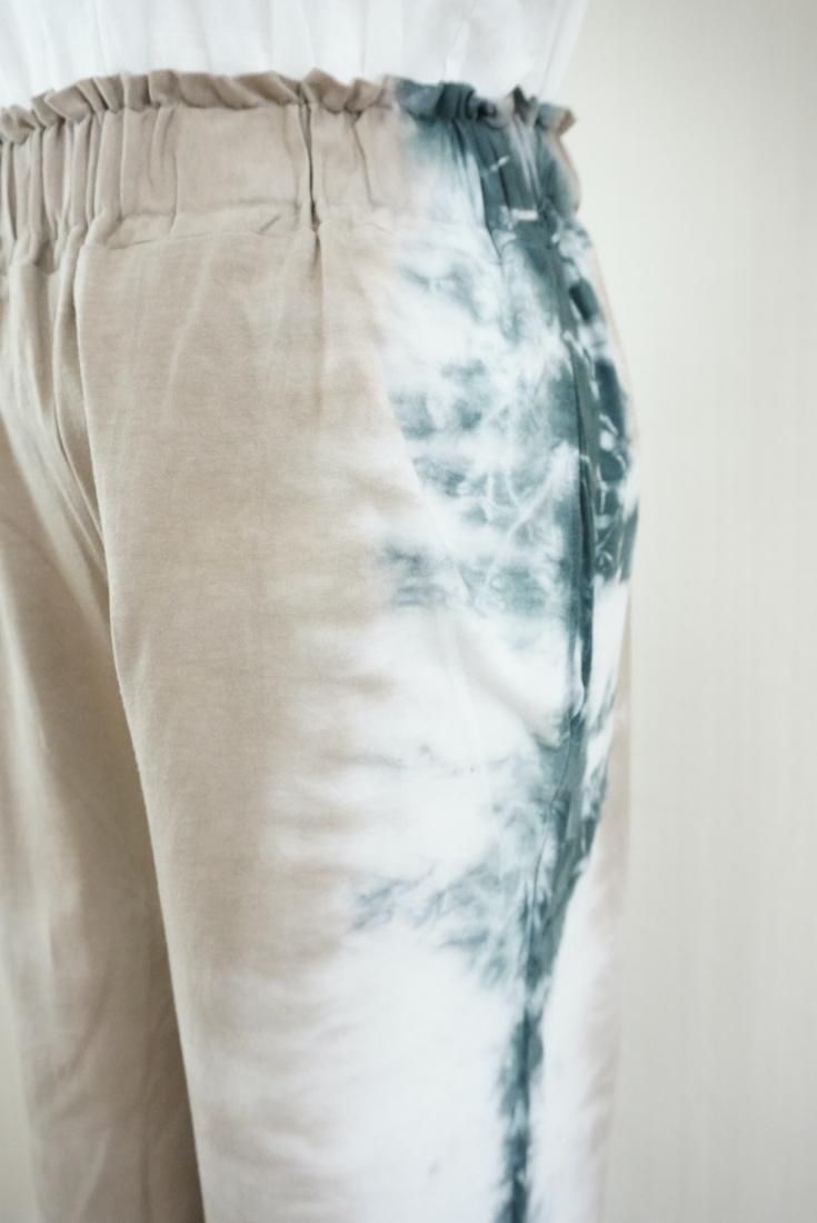 Cotton Relax Pants  Taupe x Black 