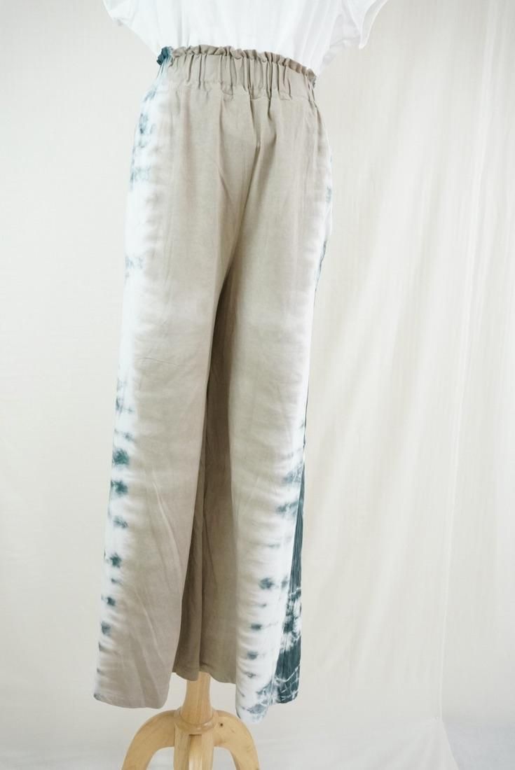 Cotton Relax Pants  Taupe x Black 