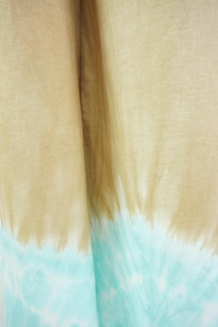 Cotton Relax Pants  Hazelnuts x Turquoise 