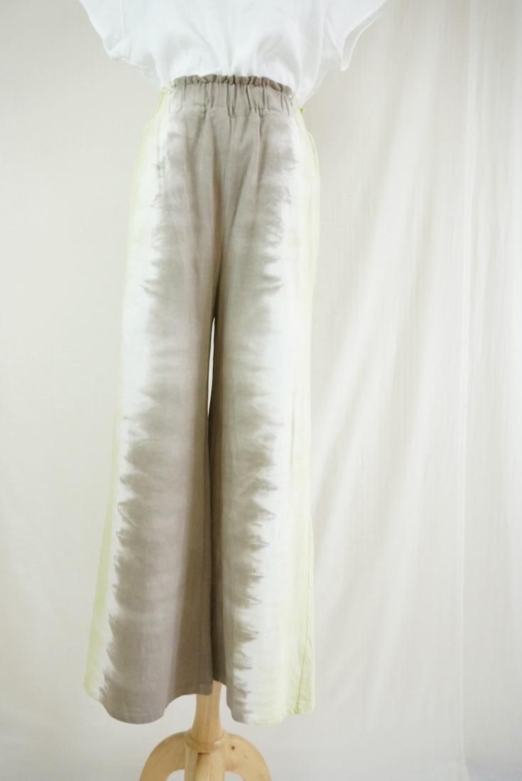 Cotton Relax Pants “ Taupe x Ginkgo ”