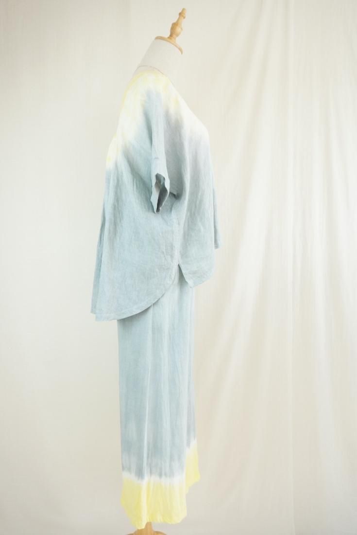 Cotton Relax Pants  Lightgray x Lemon 