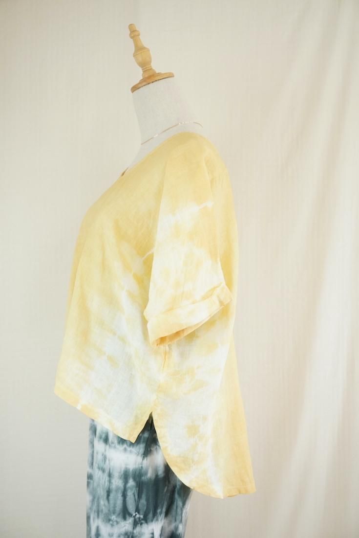 French Linen Relax Top  Custard 