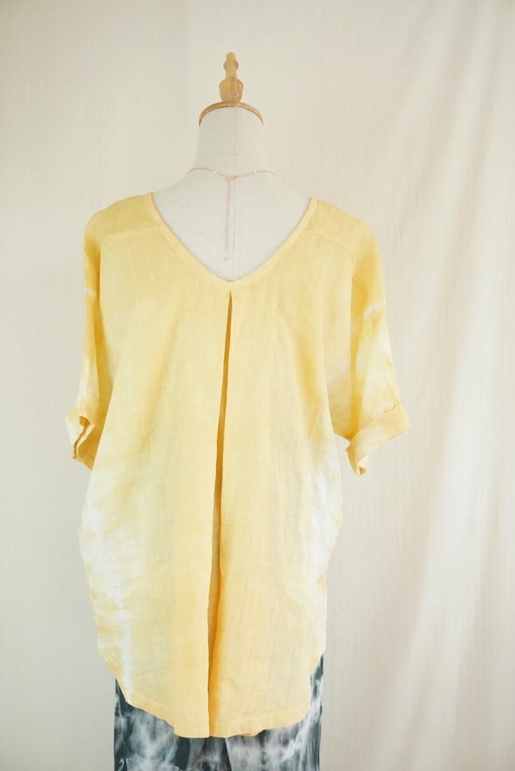French Linen Relax Top  Custard 