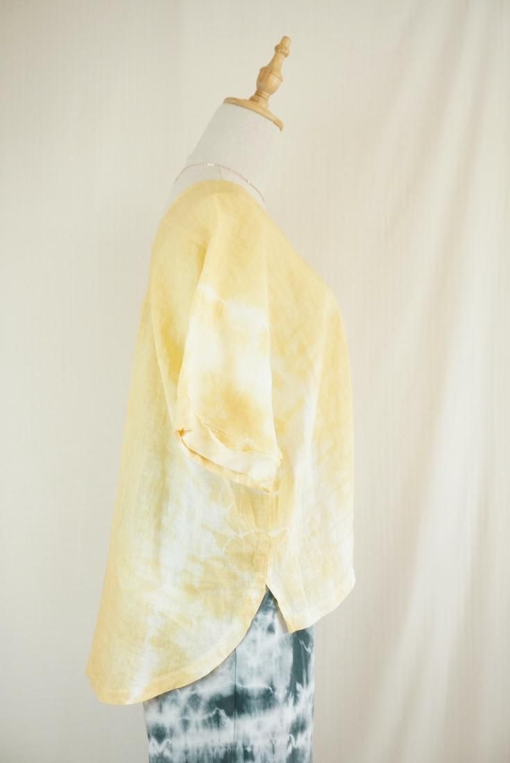 French Linen Relax Top  Custard 