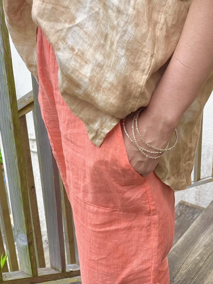 French Linen Relax Top  Custard 