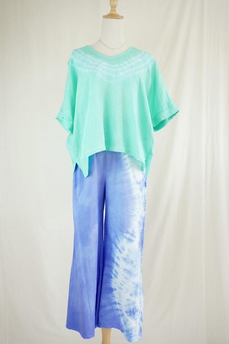 French Linen Relax Top “ Emerald ”
