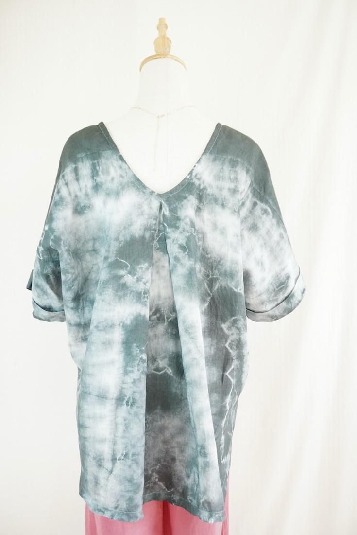 French Linen Relax Top  Black 