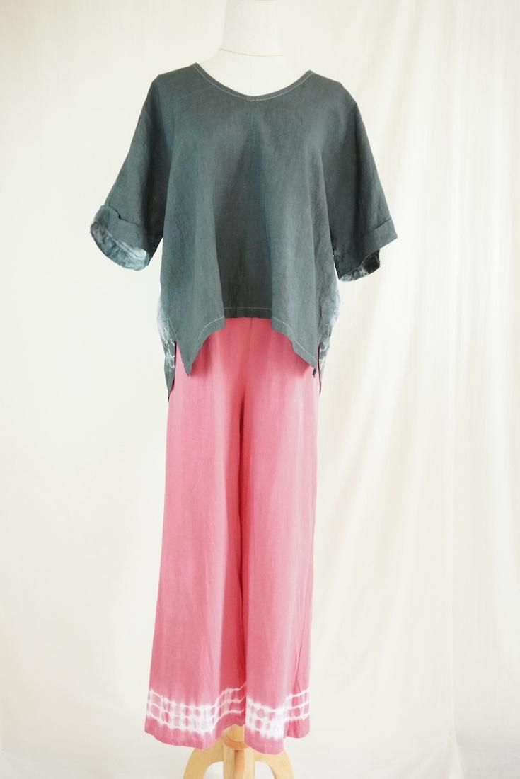 French Linen Relax Top  Black 