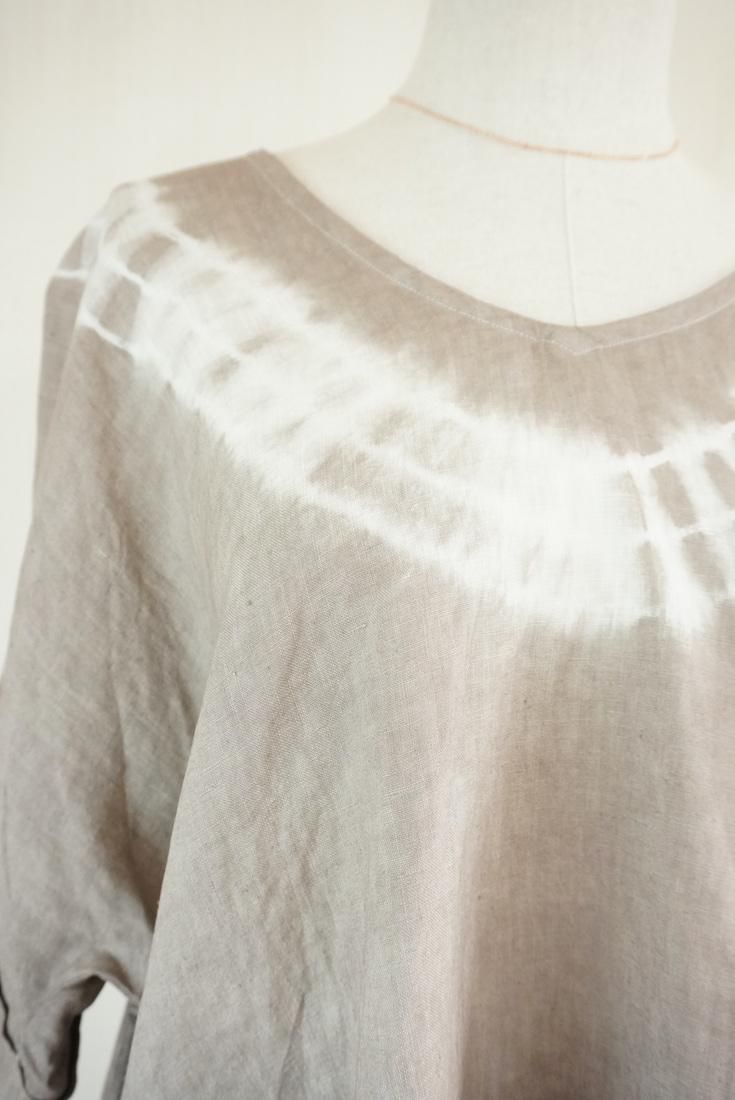 French Linen Relax Top  Taupe 