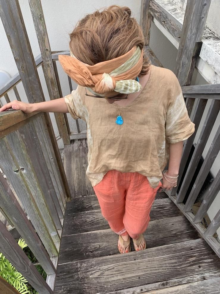 French Linen Relax Top  Taupe 