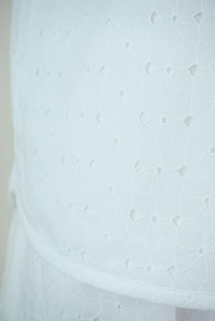 Lace Back Open Tank  White 