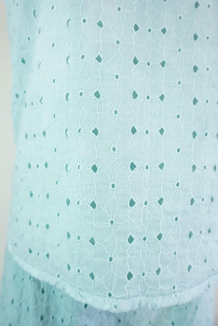Lace Back Open Tank  Sage 
