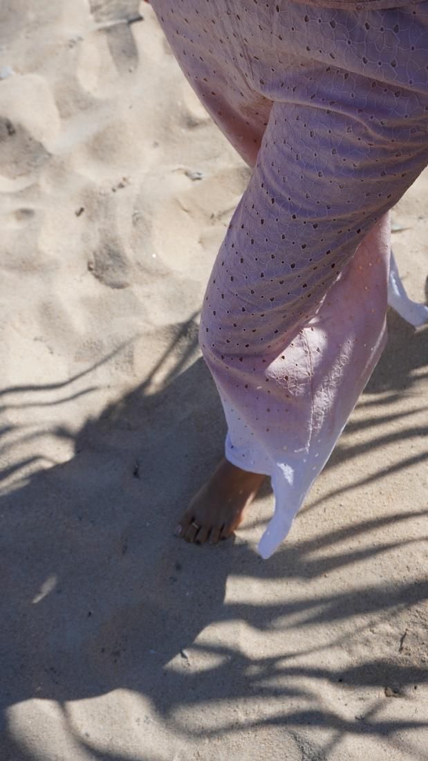 Lace Back Open Tank  Lilac 