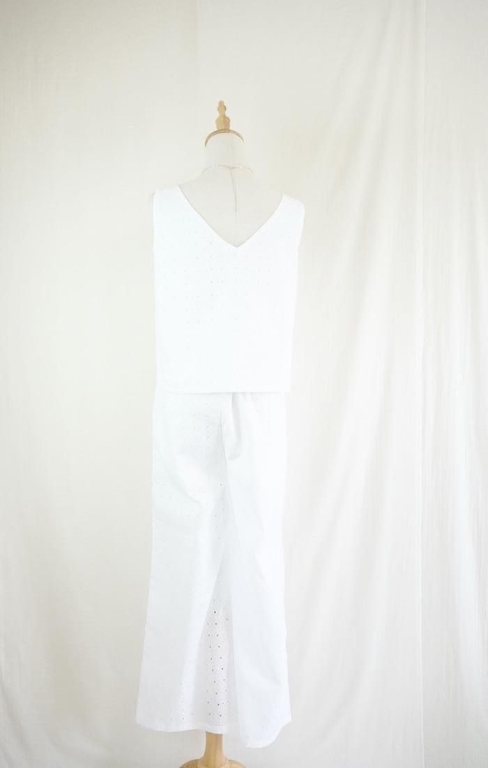 Lace Relax Pants  White 