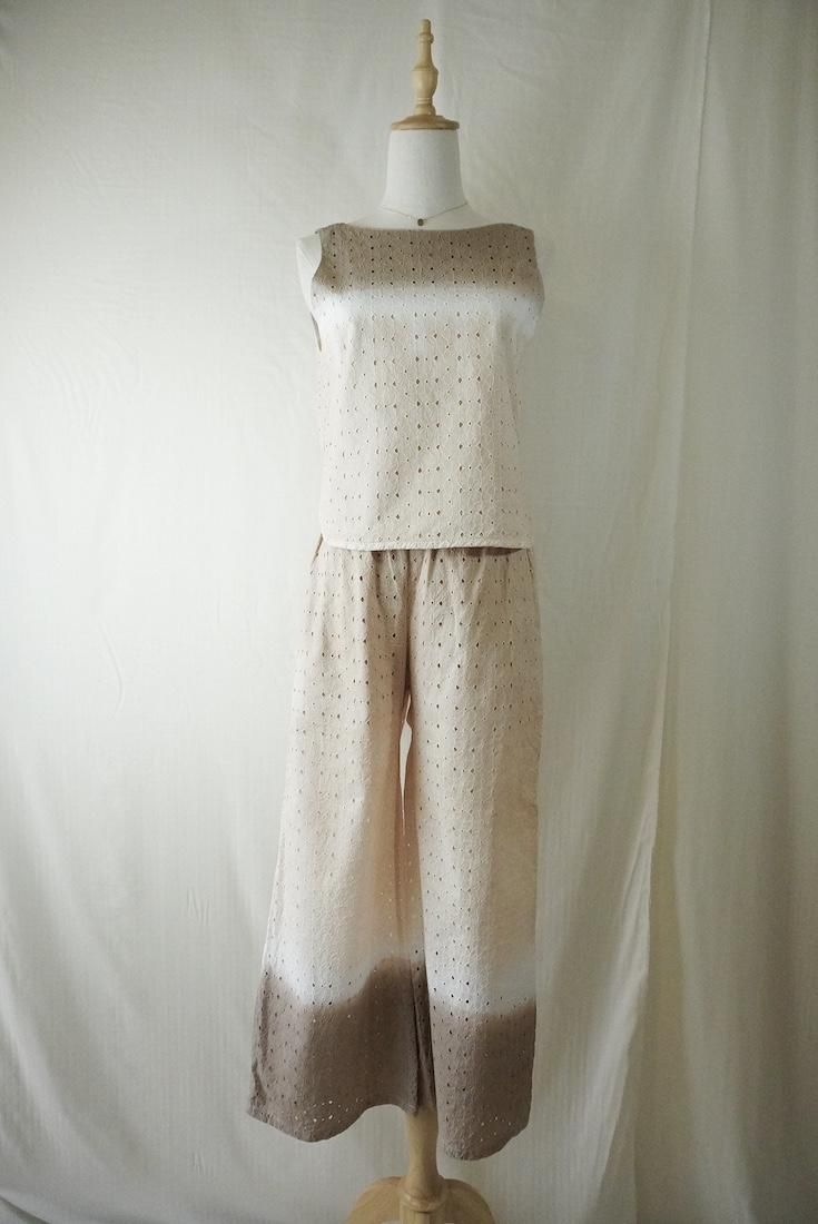 Lace Relax Pants  Sandybeach x Greige 