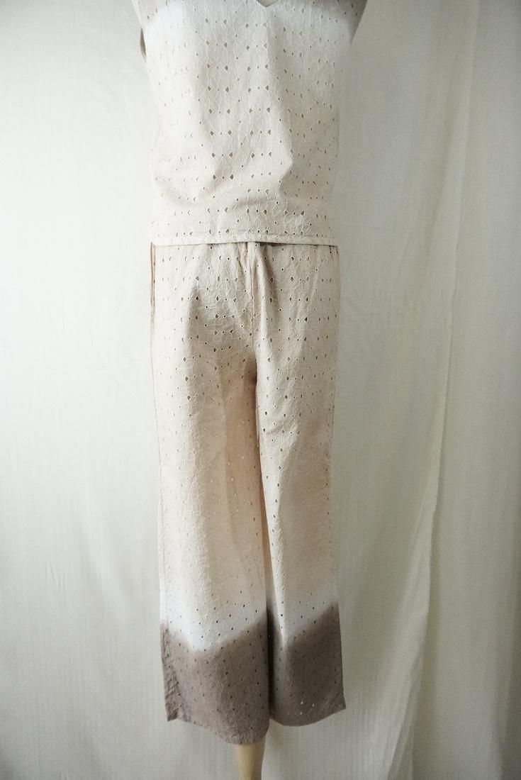 Lace Relax Pants  Sandybeach x Greige 