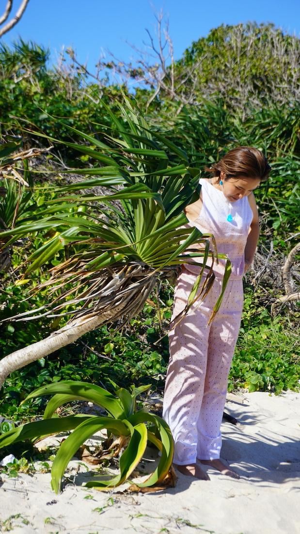 Lace Relax Pants  Sandybeach x Greige 
