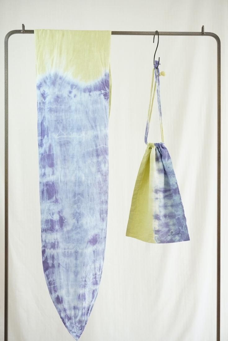 French Linen & Ribbon  Ginkgo x Lavender 