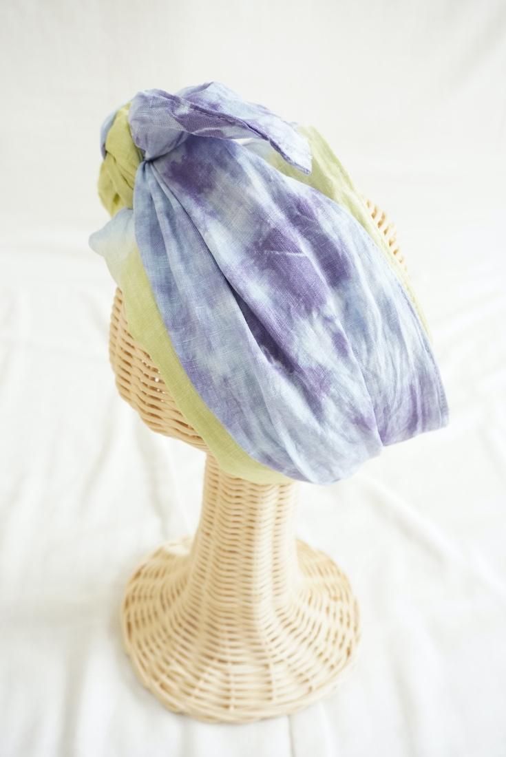 French Linen & Ribbon  Ginkgo x Lavender 