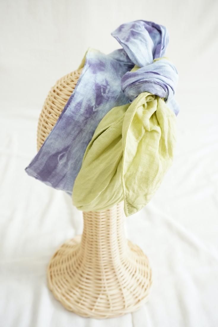 French Linen & Ribbon  Ginkgo x Lavender 