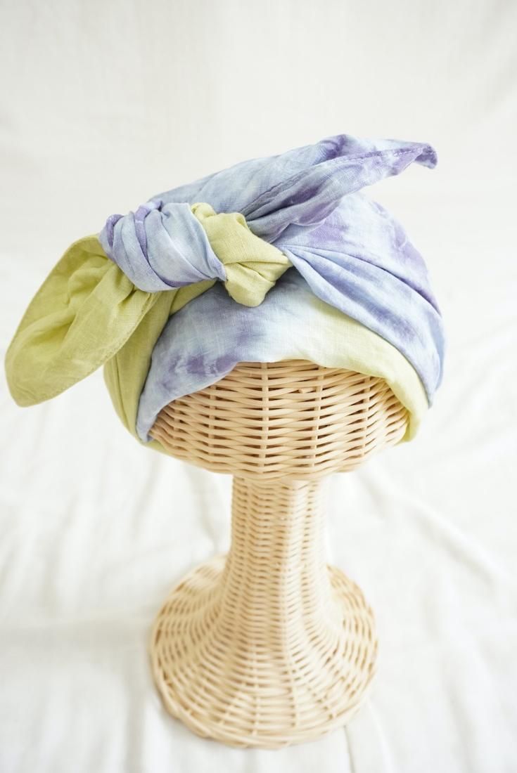 French Linen & Ribbon  Ginkgo x Lavender 