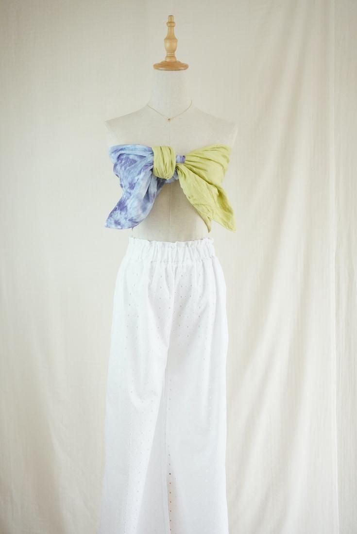 French Linen & Ribbon  Ginkgo x Lavender 