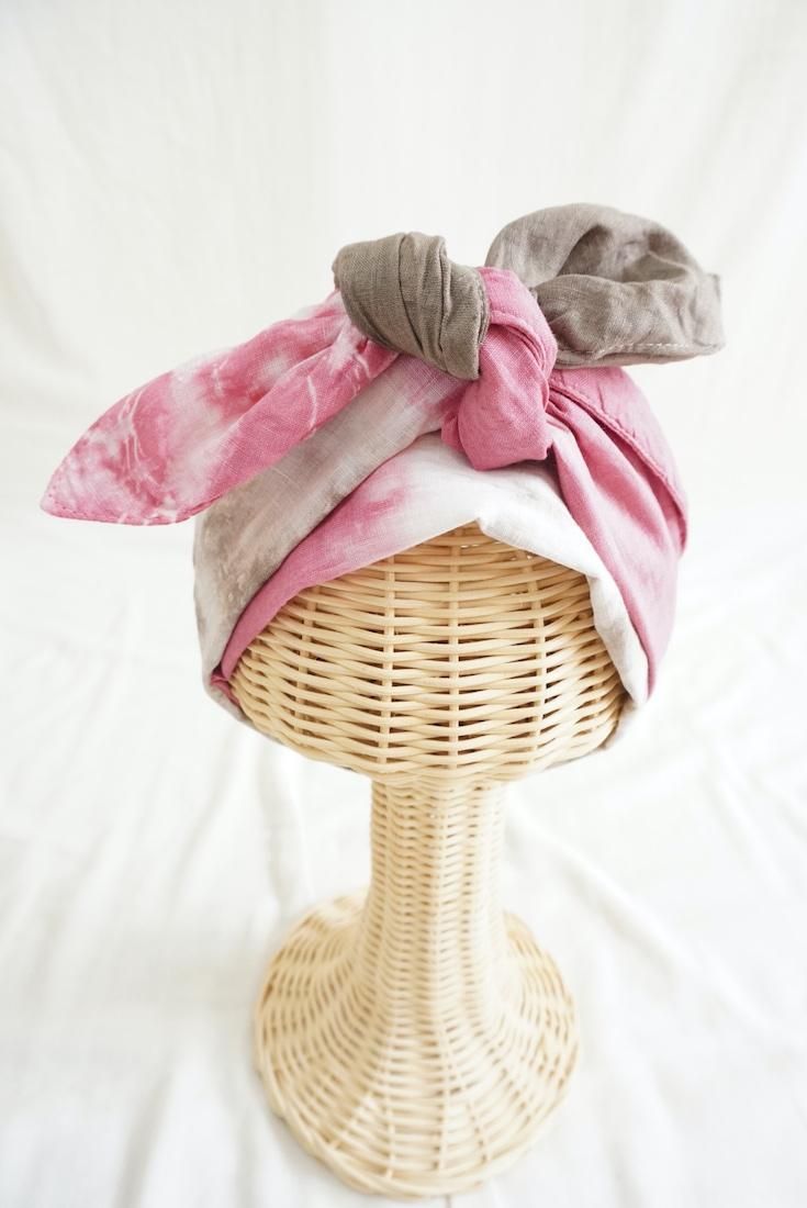 French Linen & Ribbon  Bougainvillea x Taupe 