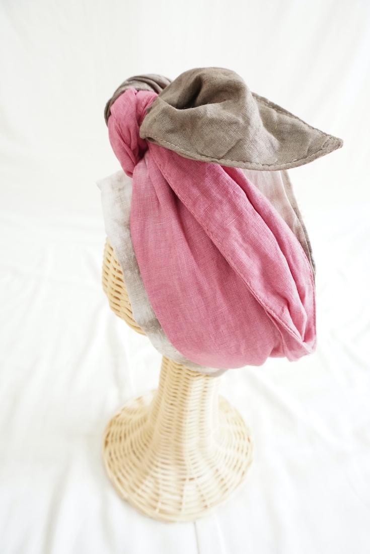 French Linen & Ribbon  Bougainvillea x Taupe 