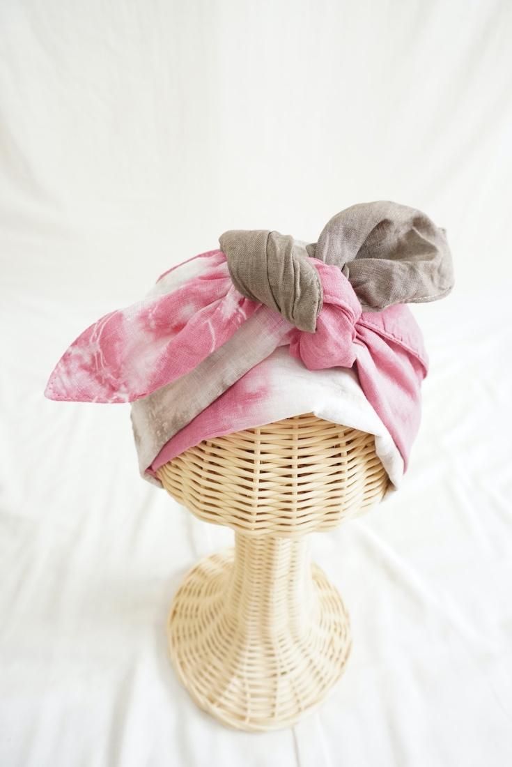 French Linen & Ribbon  Bougainvillea x Taupe 
