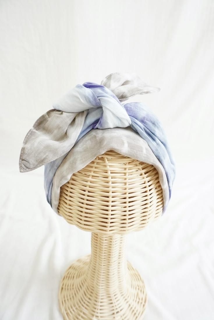 French Linen & Ribbon  Black x Lavender x Taupe 