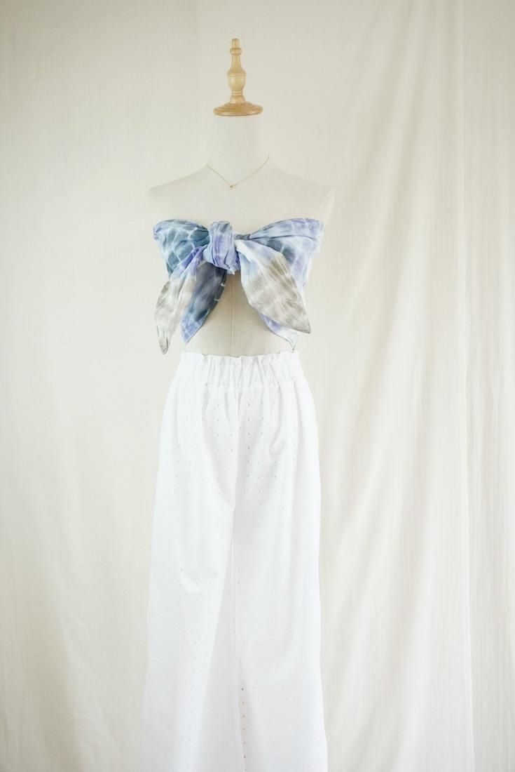 French Linen & Ribbon  Black x Lavender x Taupe 