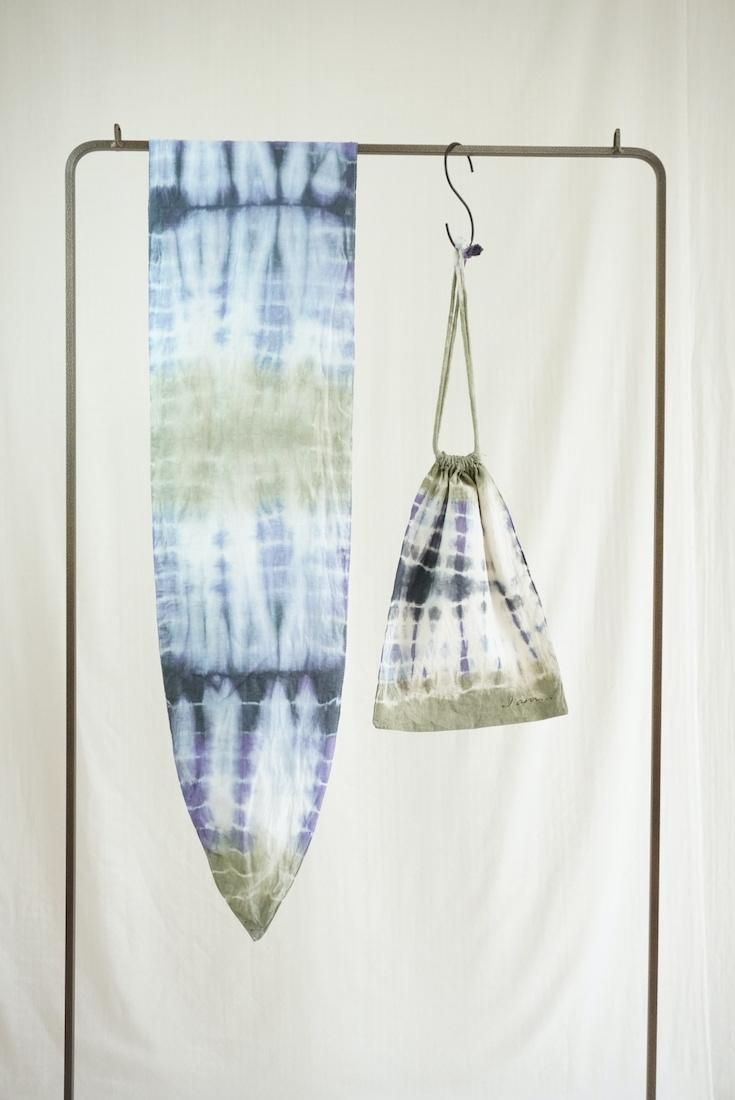 French Linen & Ribbon  Black x Lavender x Greentea 