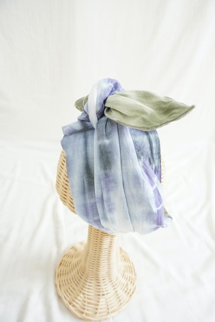 French Linen & Ribbon  Black x Lavender x Greentea 