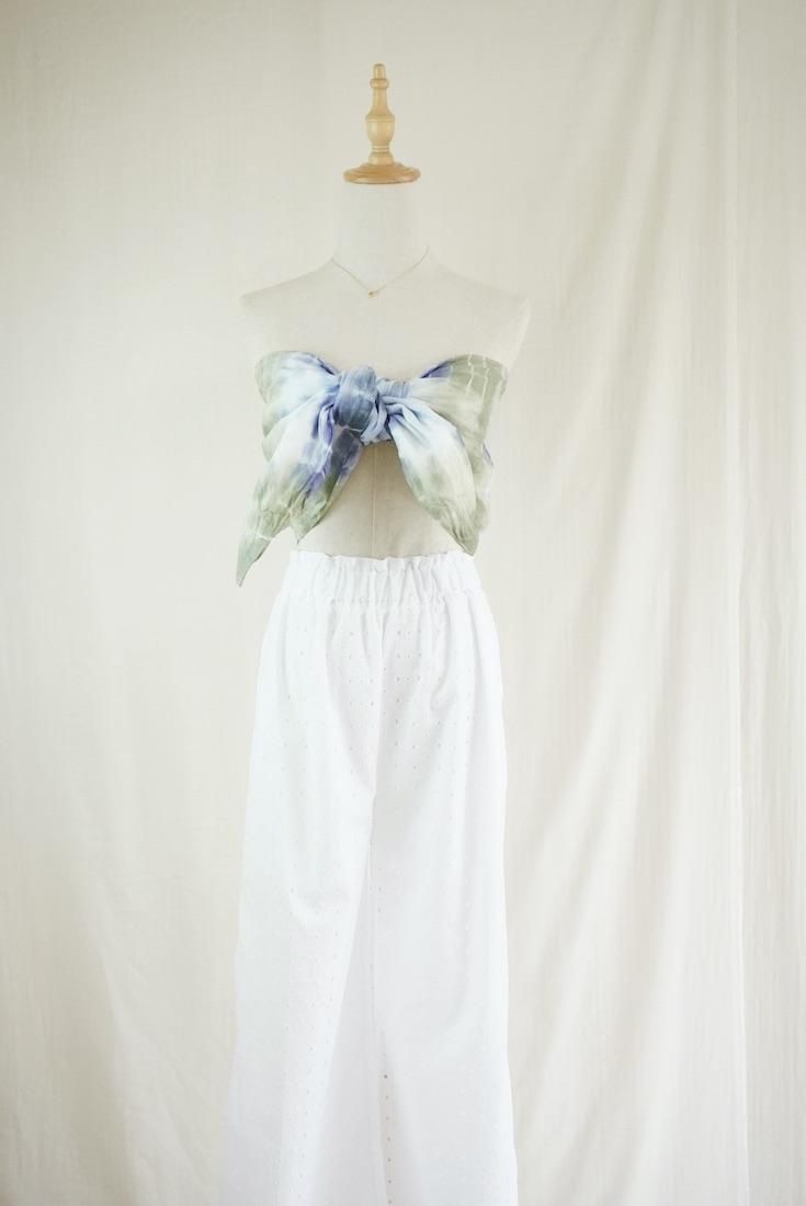 French Linen & Ribbon  Black x Lavender x Greentea 