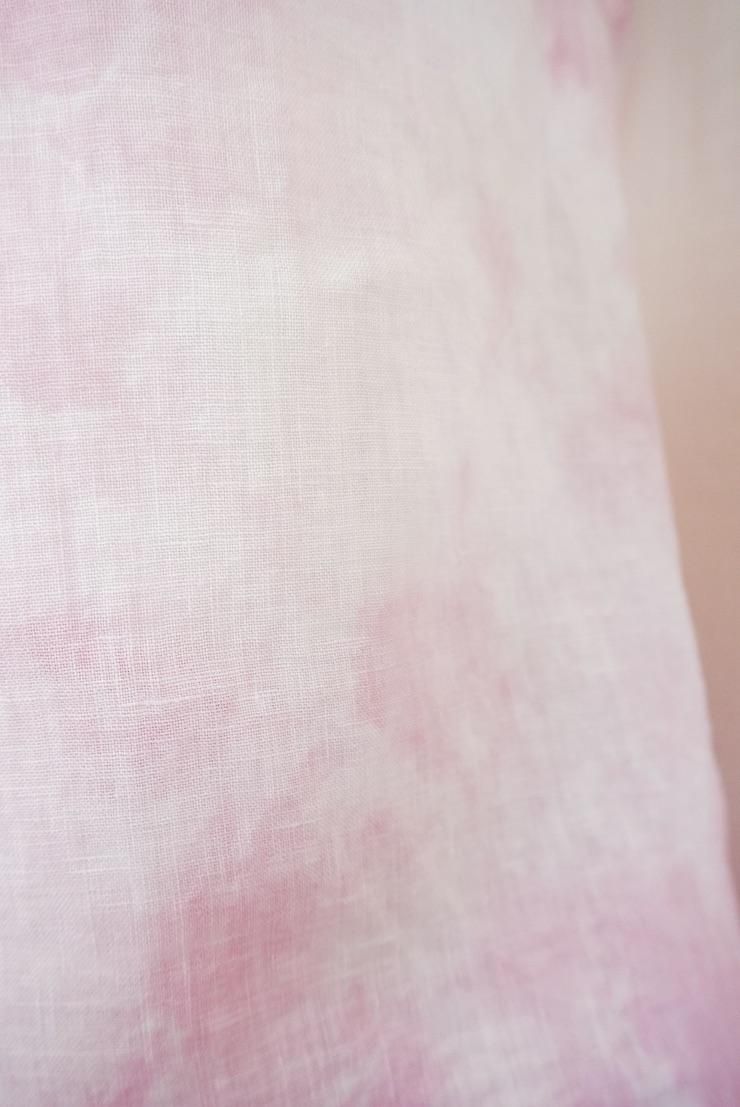 French Linen Back Open Tank Cherry Blossoms 