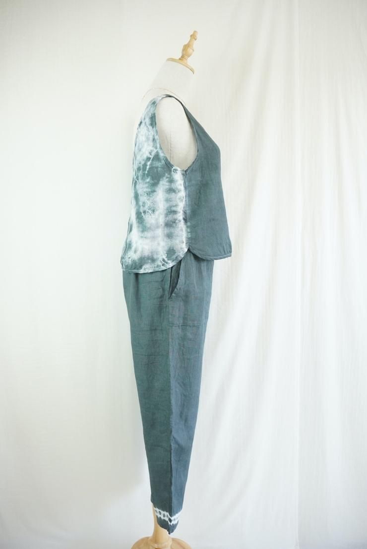 French Linen Easy Pants Black 
