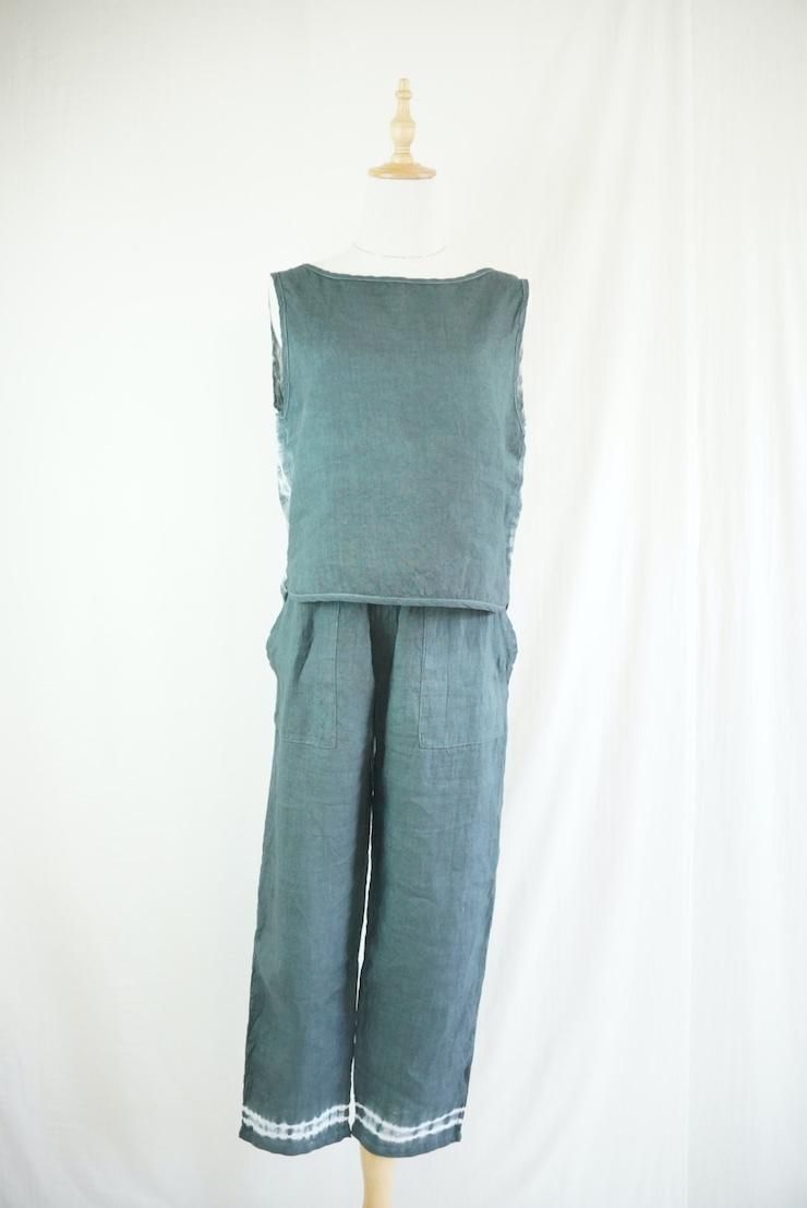 French Linen Easy Pants Black 