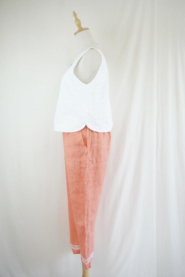 French Linen Easy Pants Sunset time 