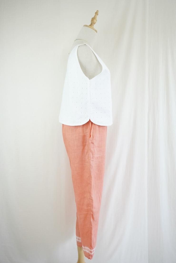 French Linen Easy Pants Sunset time 