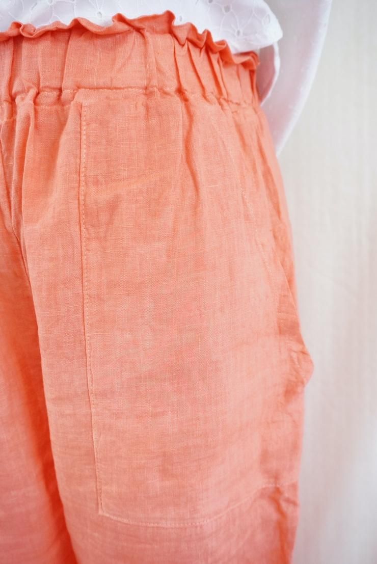 French Linen Easy Pants Sunset time 