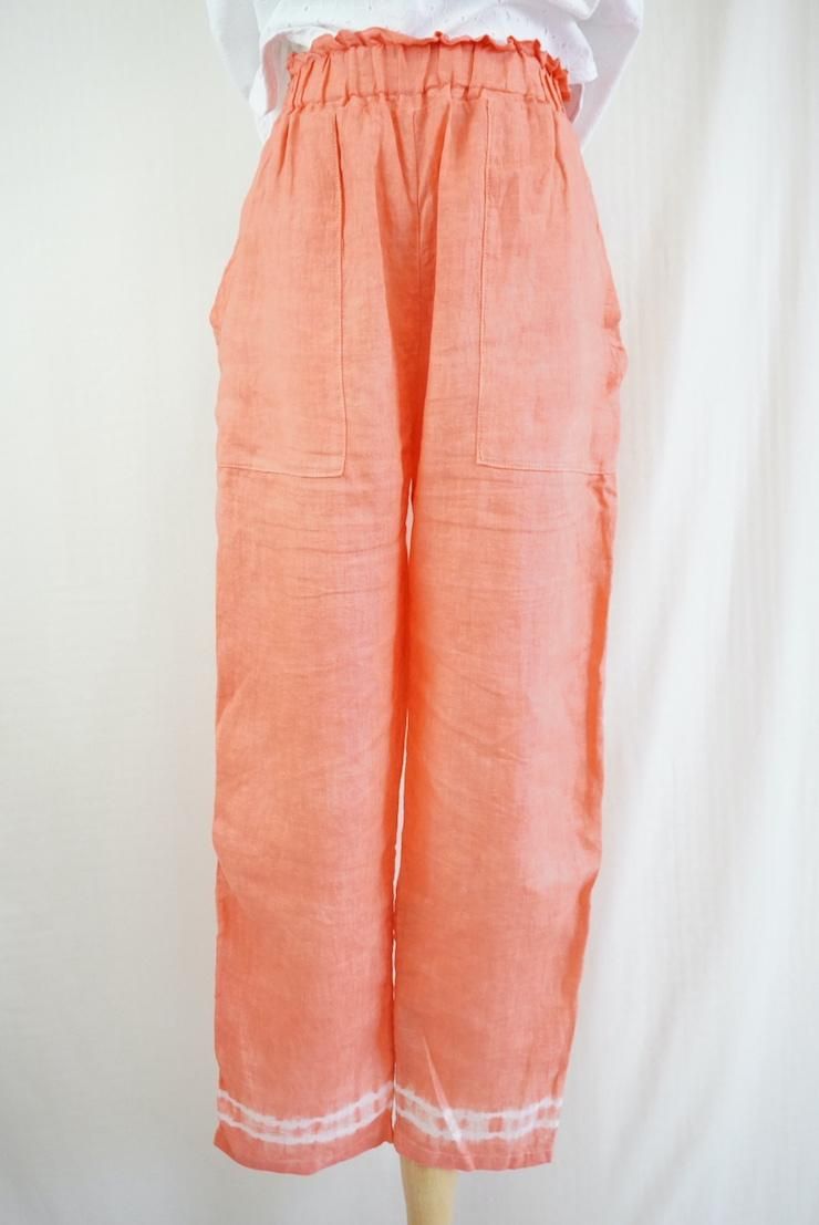 French Linen Easy Pants Sunset time 