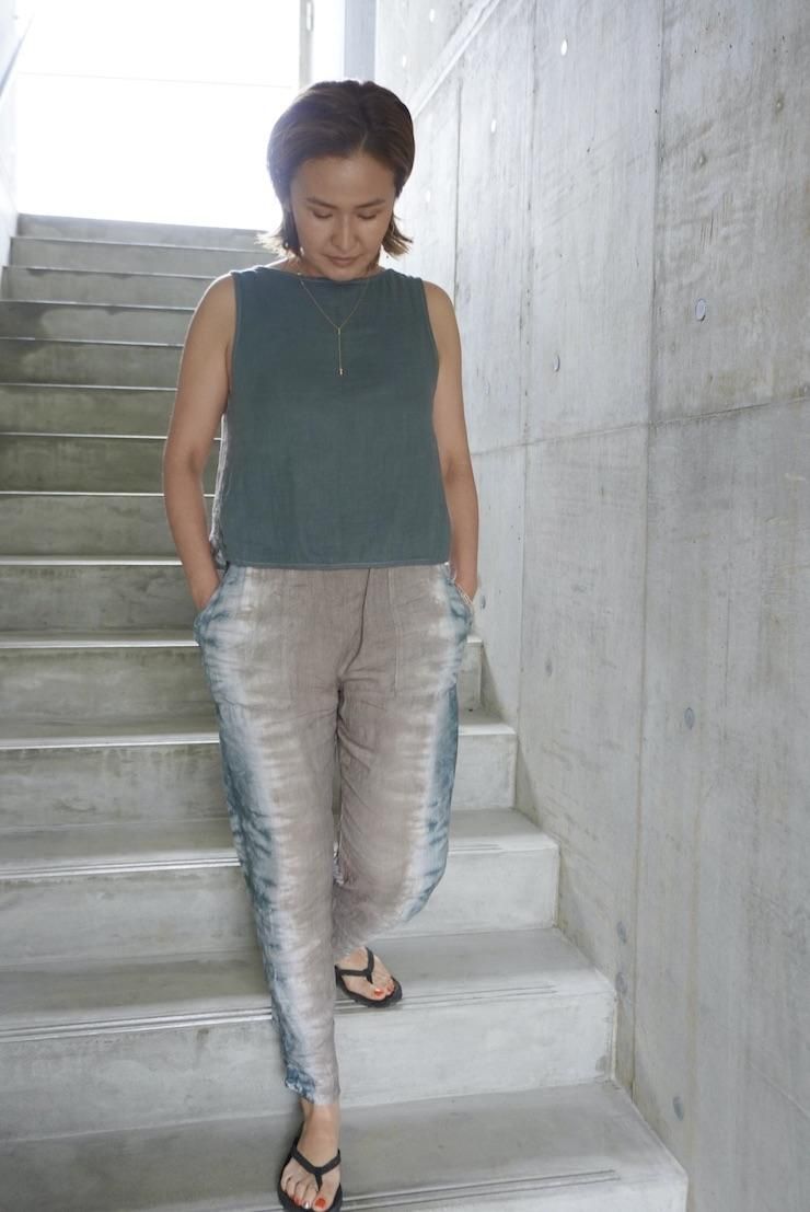 French Linen Easy Pants Sunset time 
