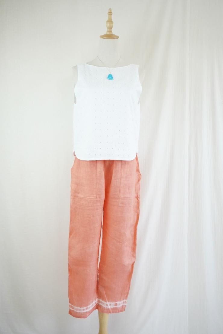 French Linen Easy Pants Sunset time 